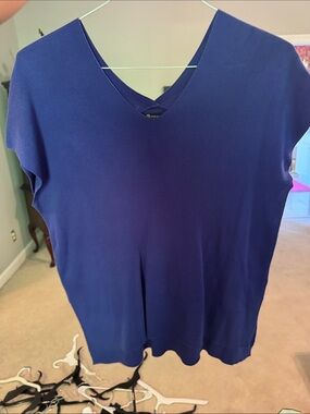 Vince Camuto Women's V-Neck Short Sleeve Top - purple